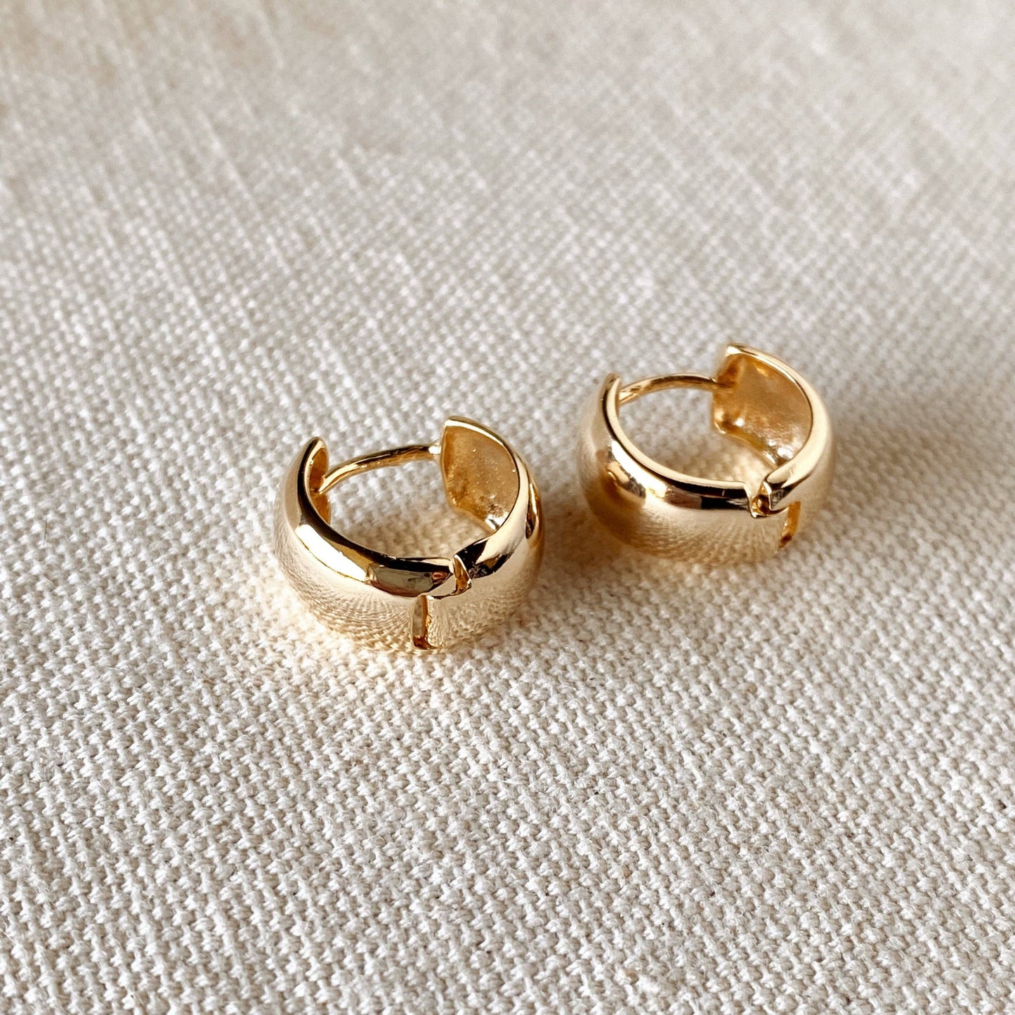 18k Gold Filled Small Chunky Clicker Earrings