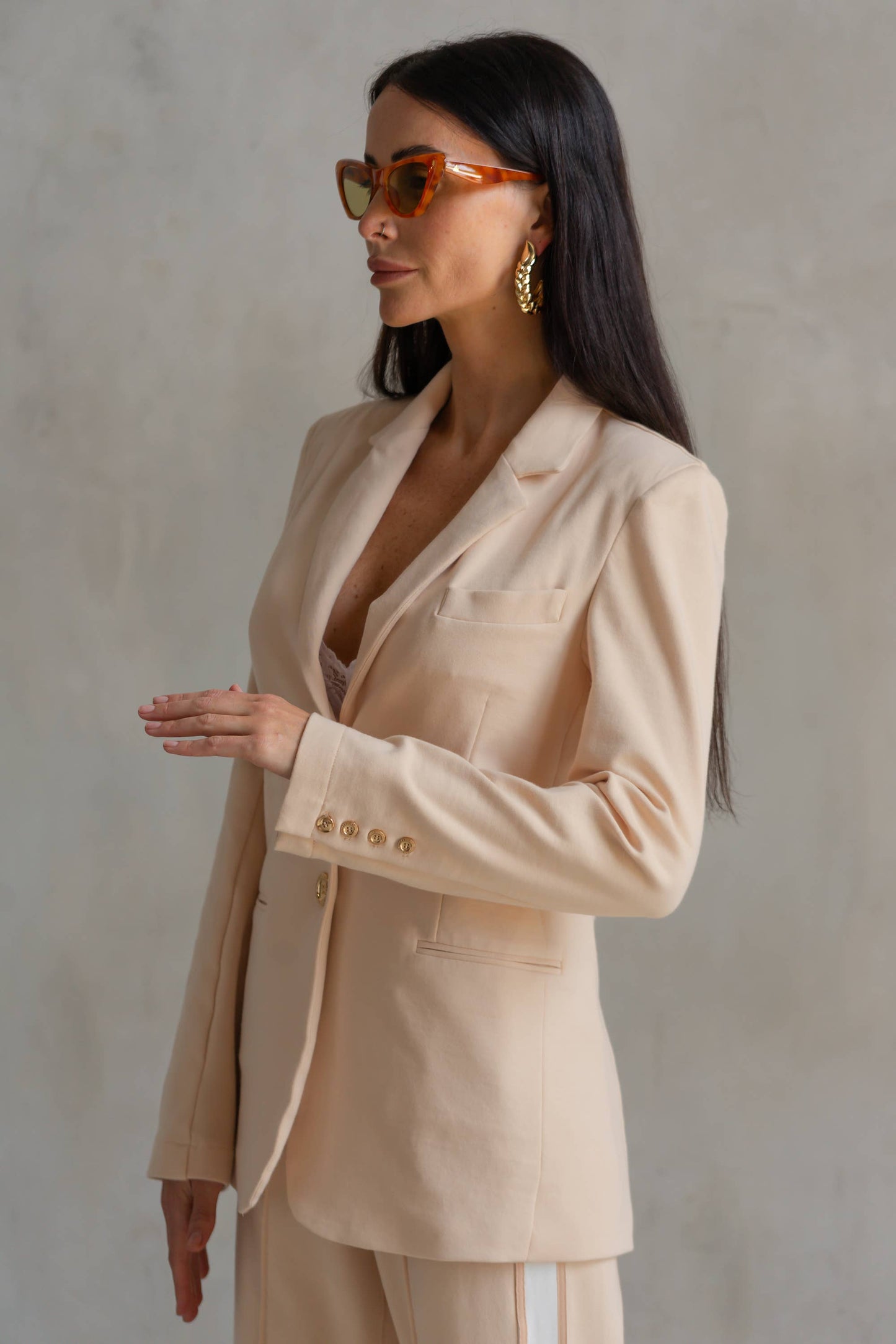 Morrison Interlock Blazer- Crème