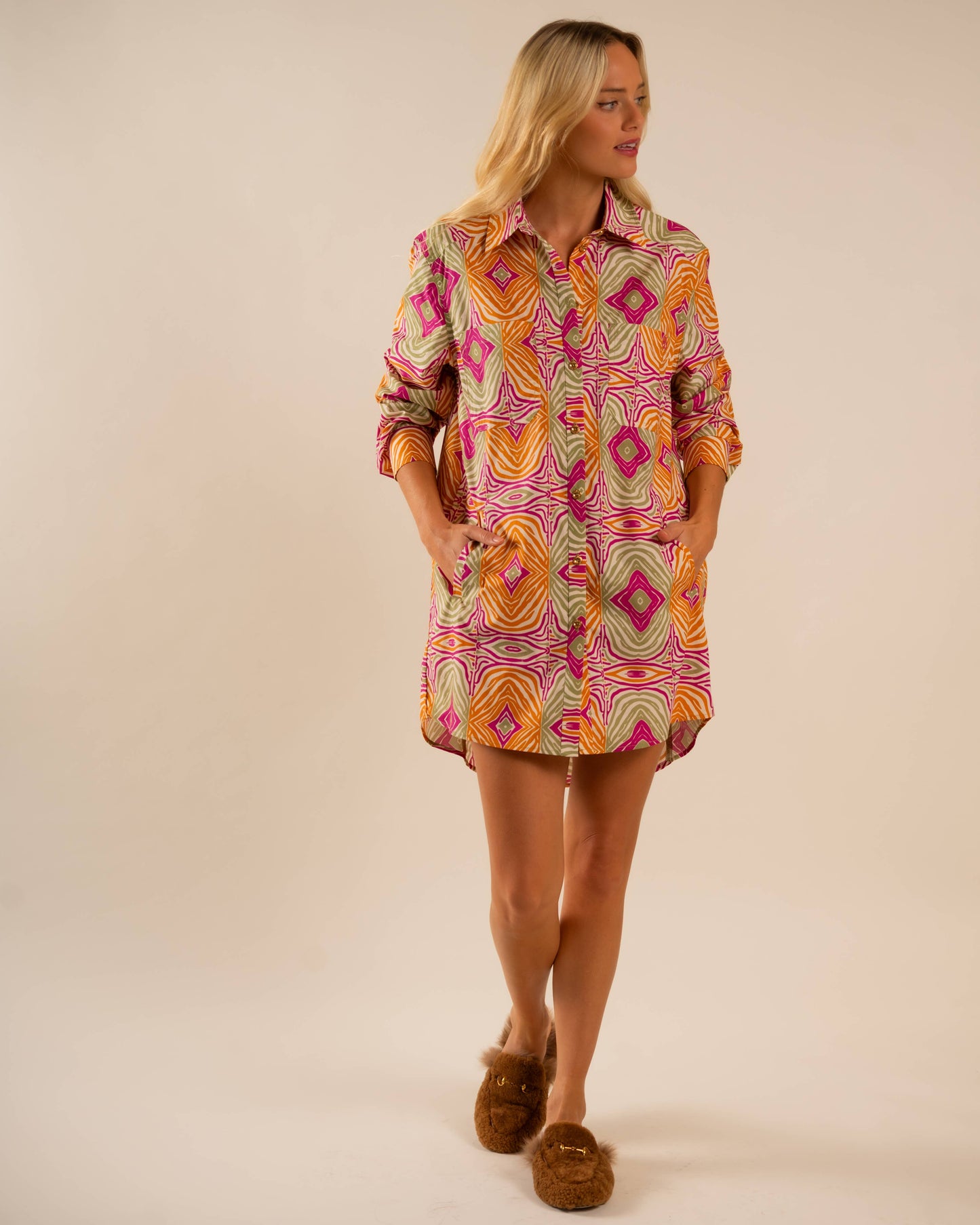 Preslie Poplin Shirt Dress Mesmerized