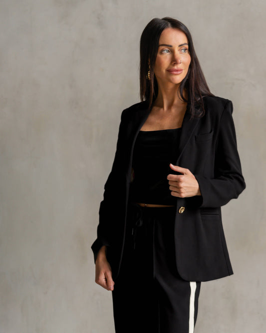 Morrison Interlock Blazer Black