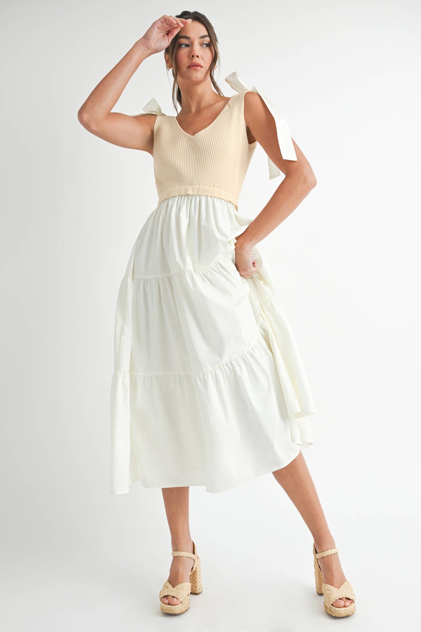 Take Me To Paris Knit Sleeveless Tiered Maxi Dress - PRE-ORDER NOW