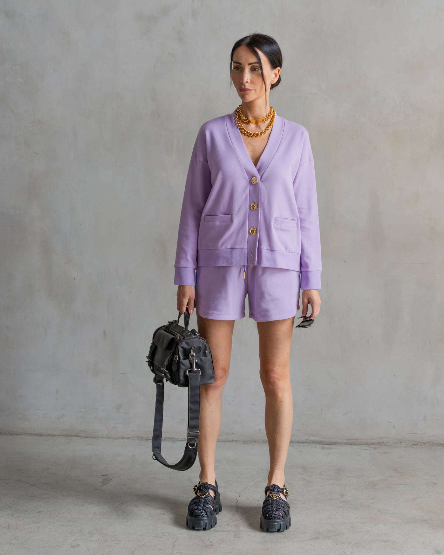 Court Track Shorts Lavender