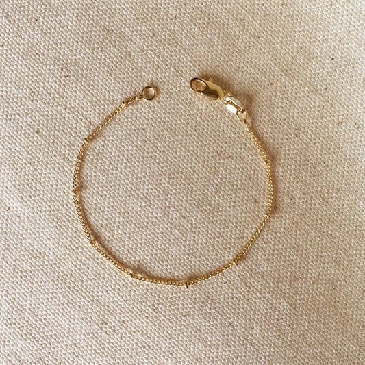 Holiday 18k Gold Filled Satellite Bracelet