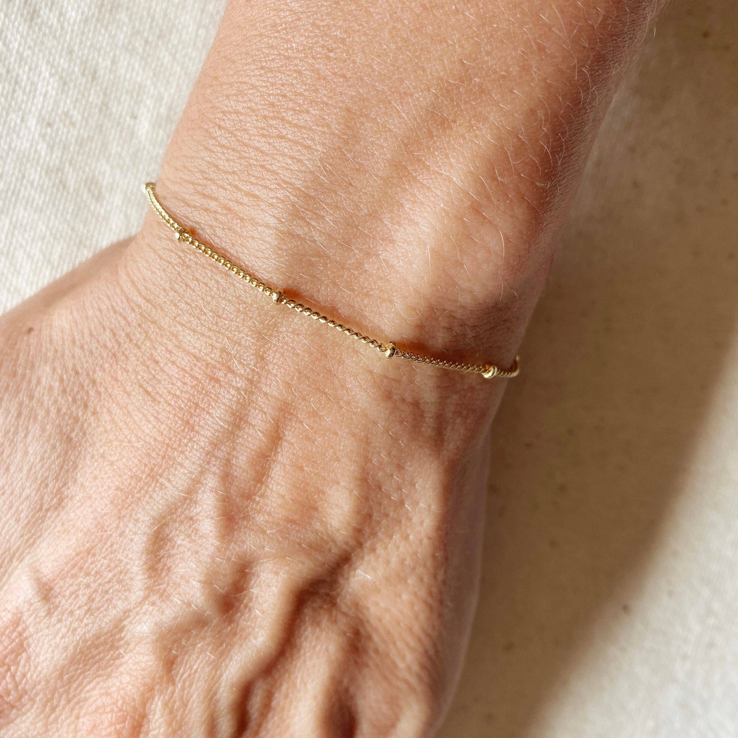 Holiday 18k Gold Filled Satellite Bracelet