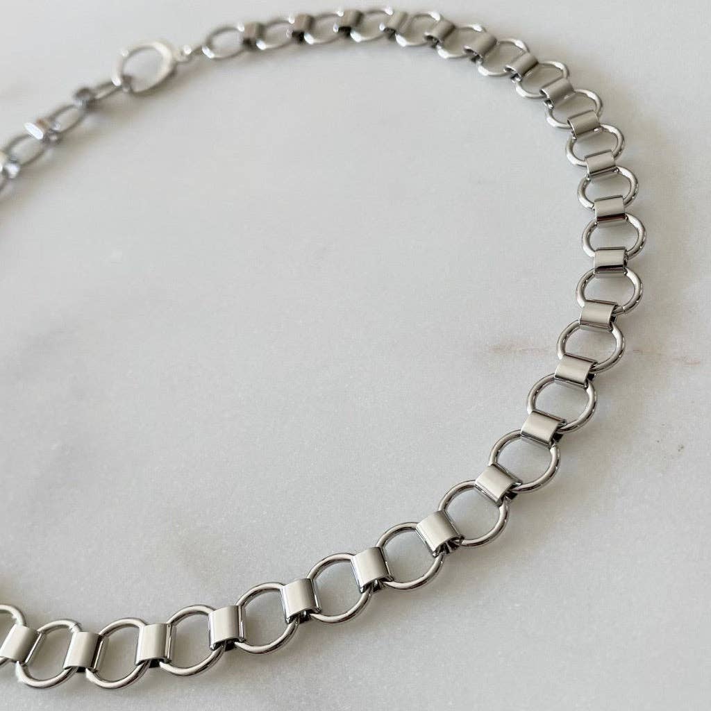 One in A Million Choker Necklace - White Gold Filled