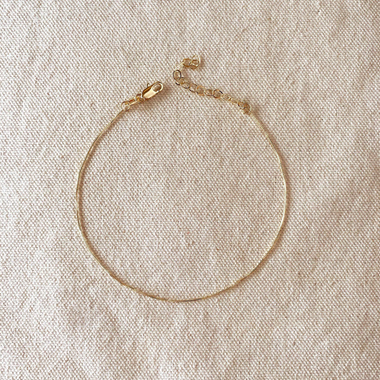 All That Glitters - 18k Gold Filled Box Chain Anklet