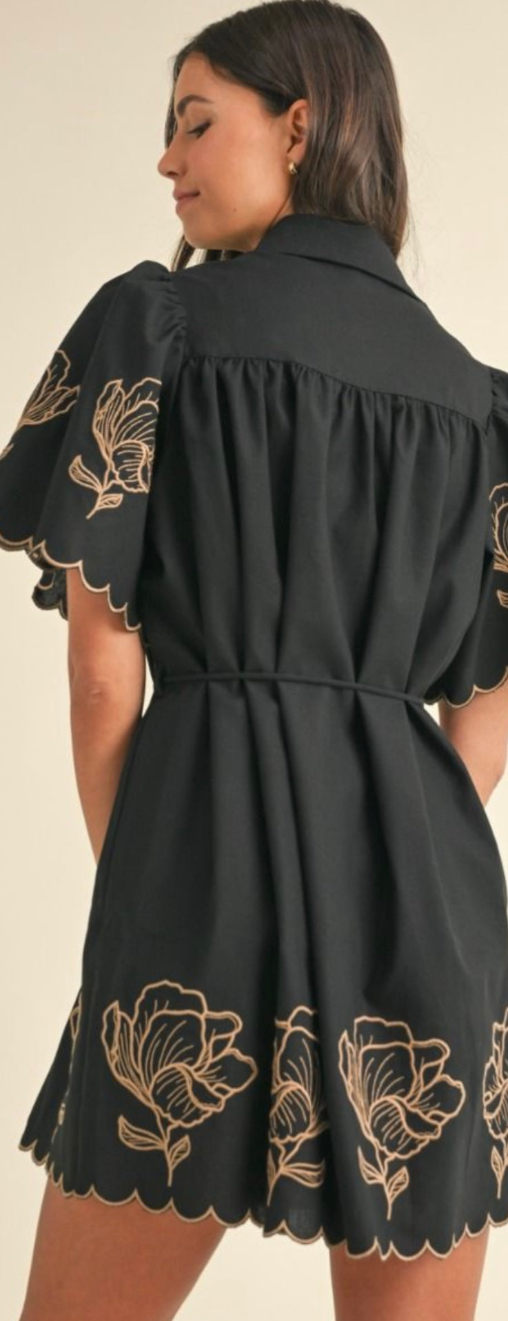 Midnight Bouquet Embroidered Dress