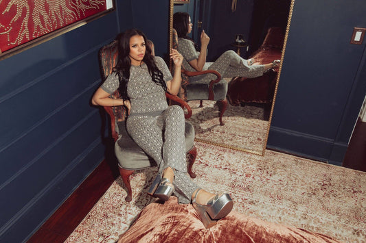 Jacquard Knit Lounge Set