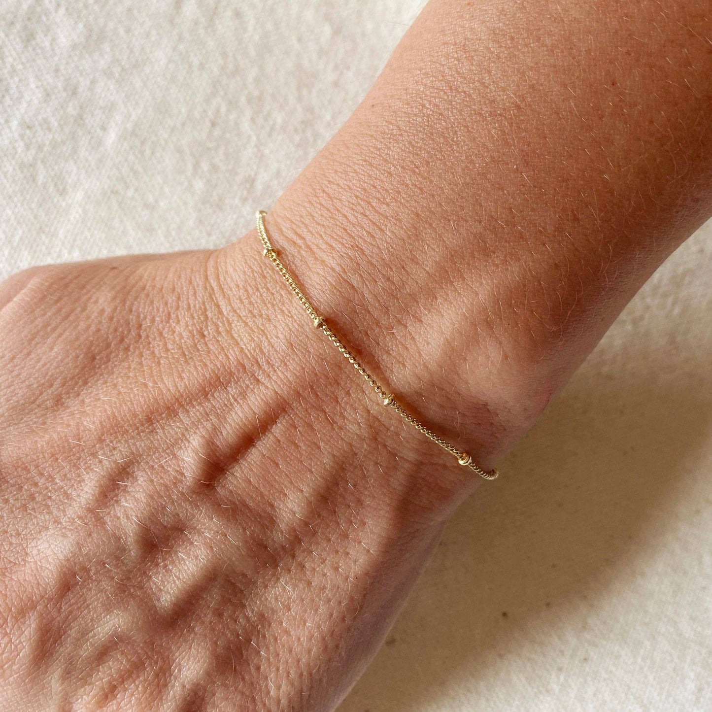 Holiday 18k Gold Filled Satellite Bracelet