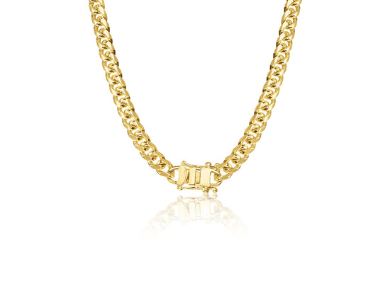 Daybreak Front Clasp Cuban Chain Link Necklace