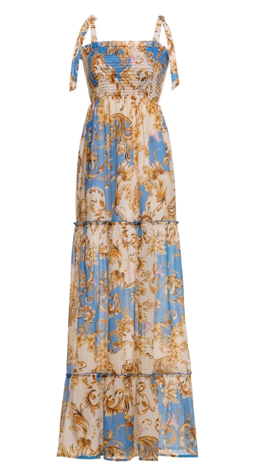 Priscila Nopal Maxi Dress - Agua Bendita