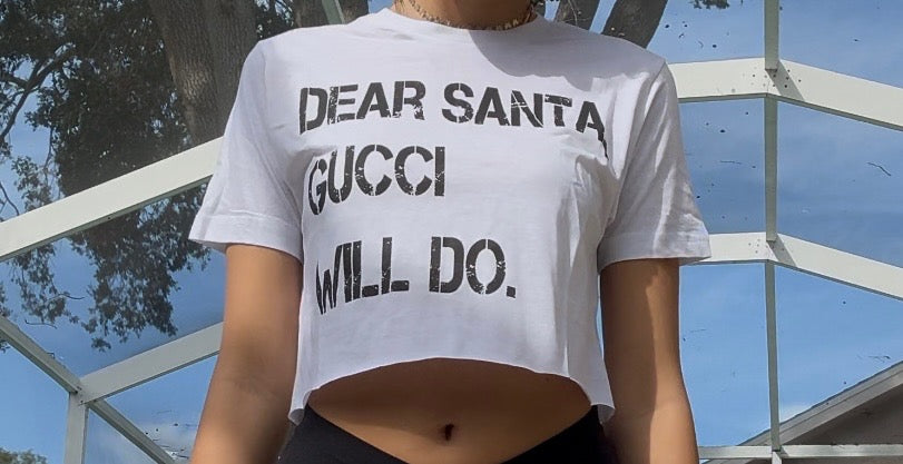 Dear Santa Crop Top