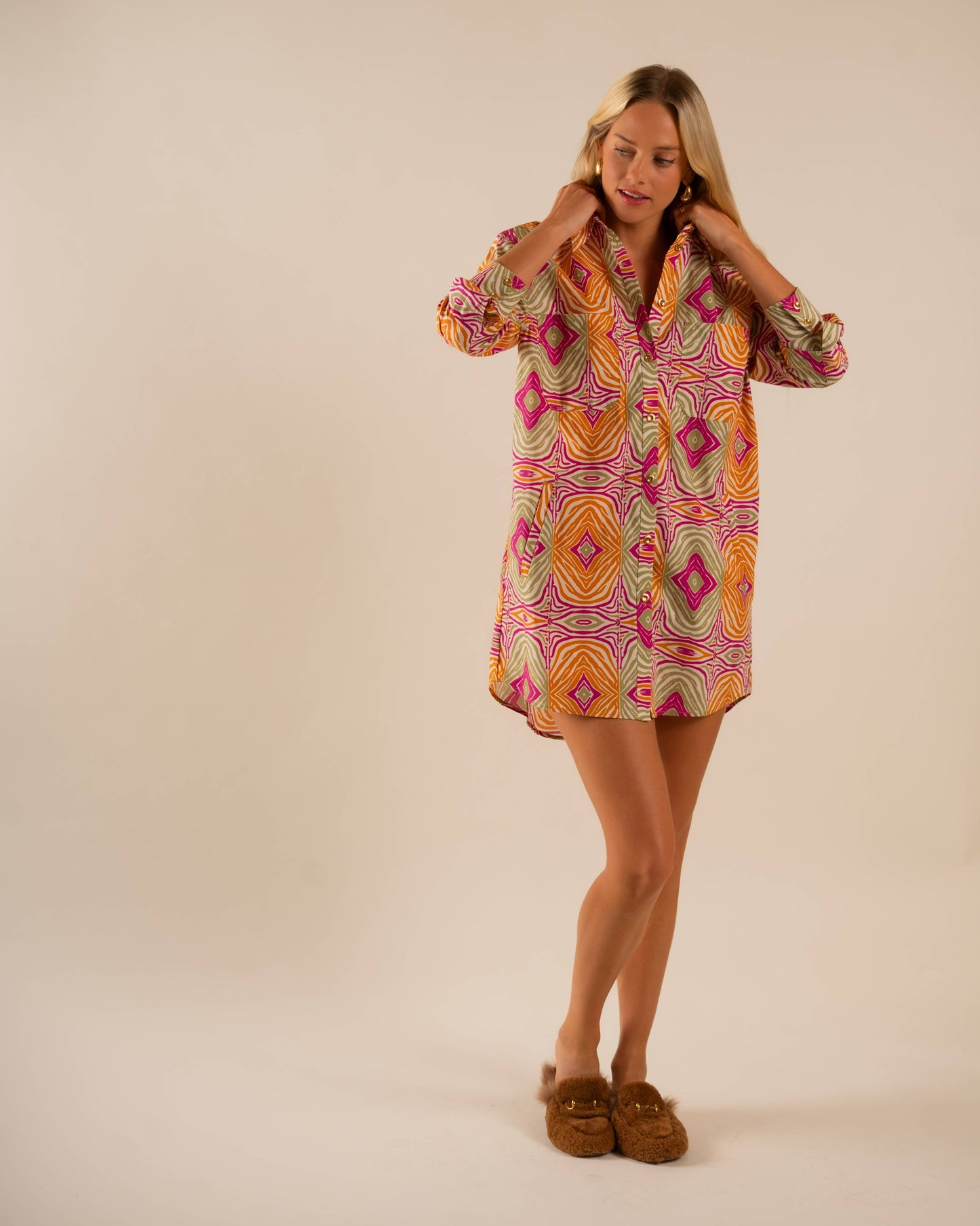 Preslie Poplin Shirt Dress Mesmerized