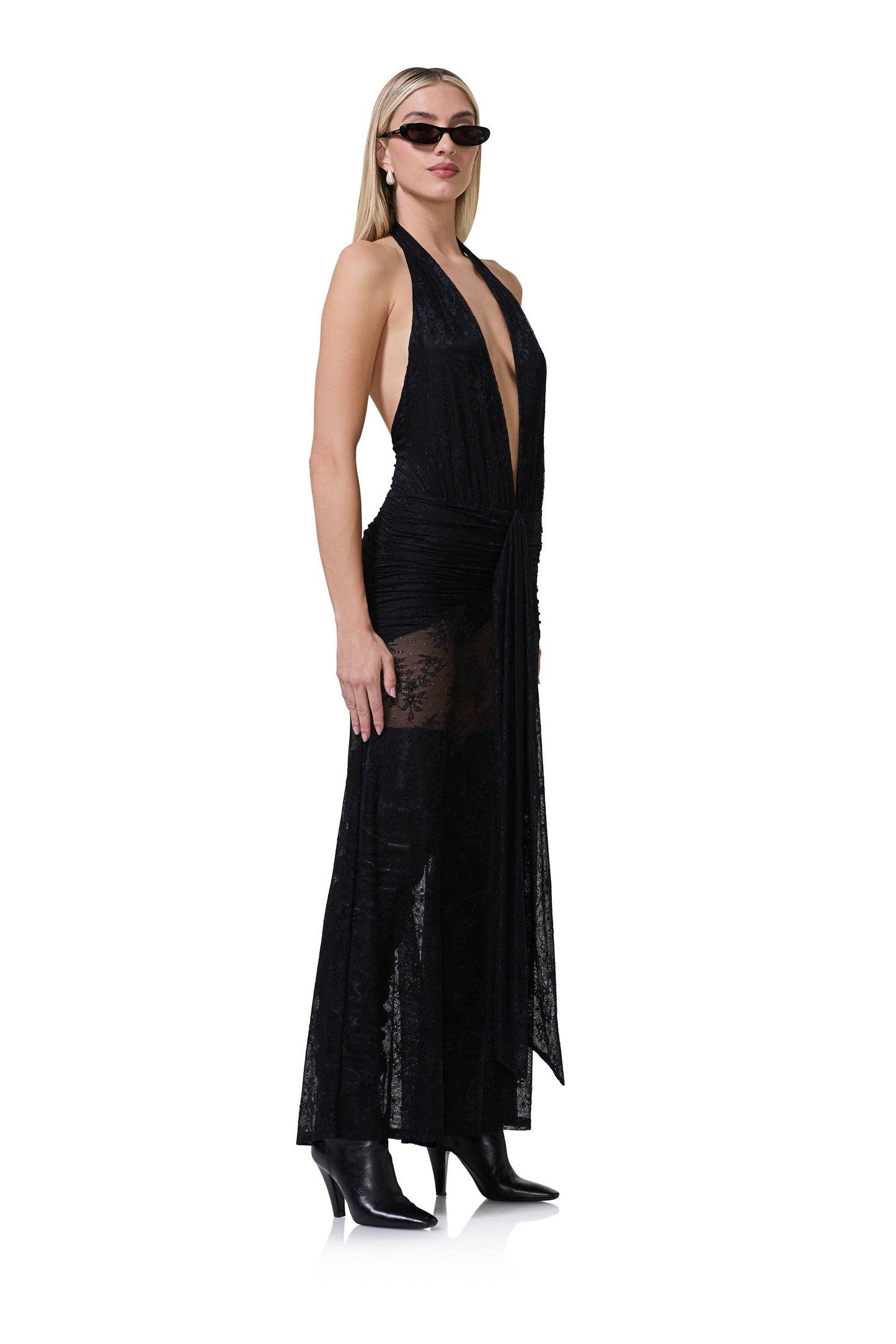 Heidi Halter Plunge Lace Maxi Dress - AFRM