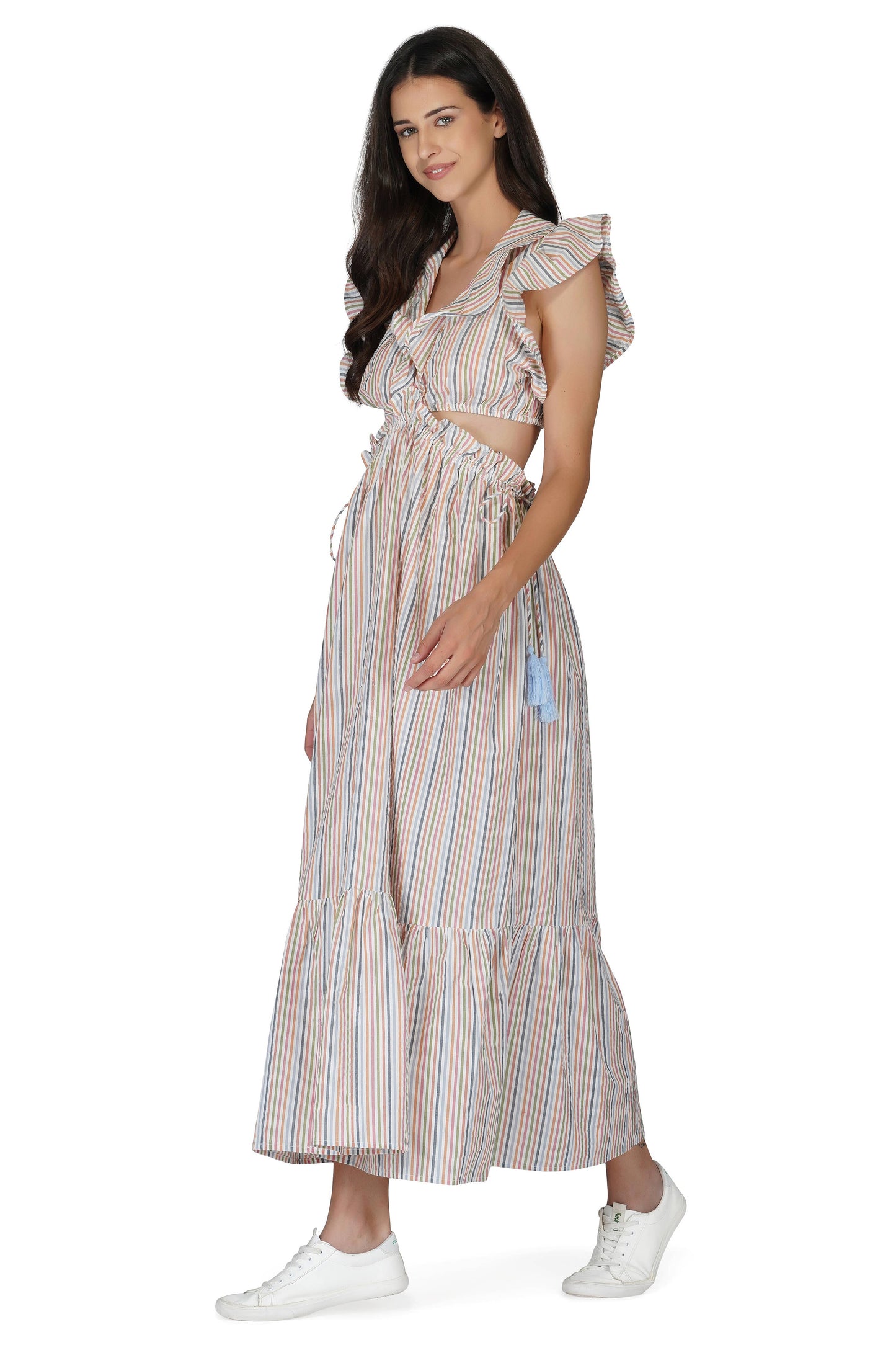 Playful Seersucker maxi dress