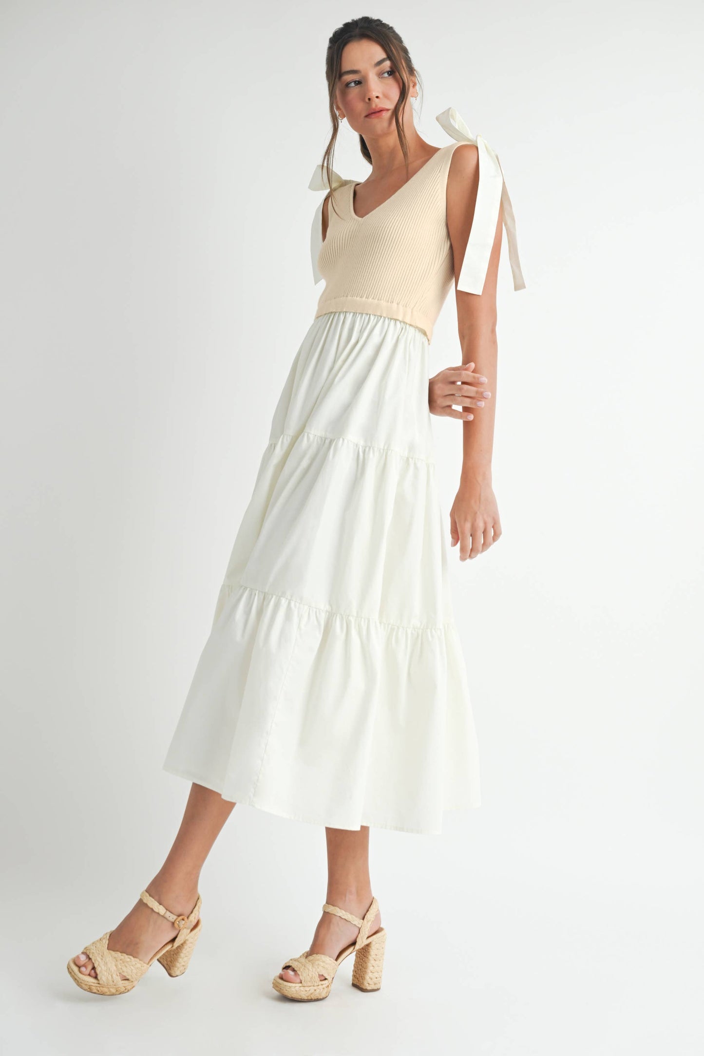 Take Me To Paris Knit Sleeveless Tiered Maxi Dress - PRE-ORDER NOW