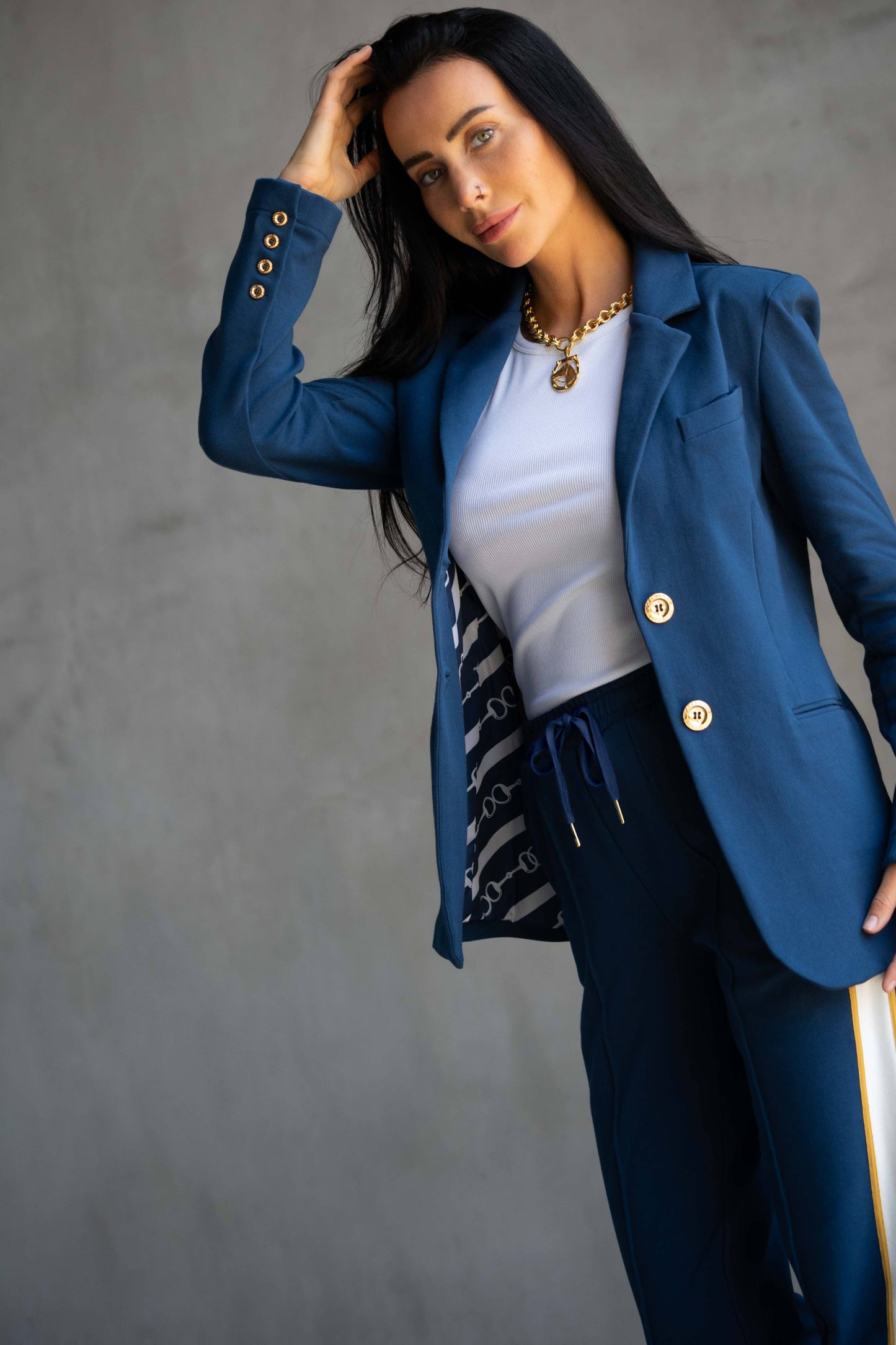 Morrison Interlock Blazer Sailor Blue